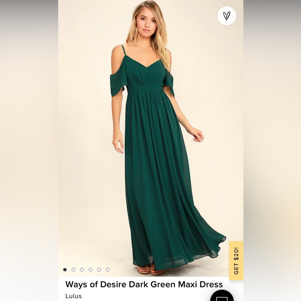 Lulus Ways of Desire Dark Green Maxi Dress